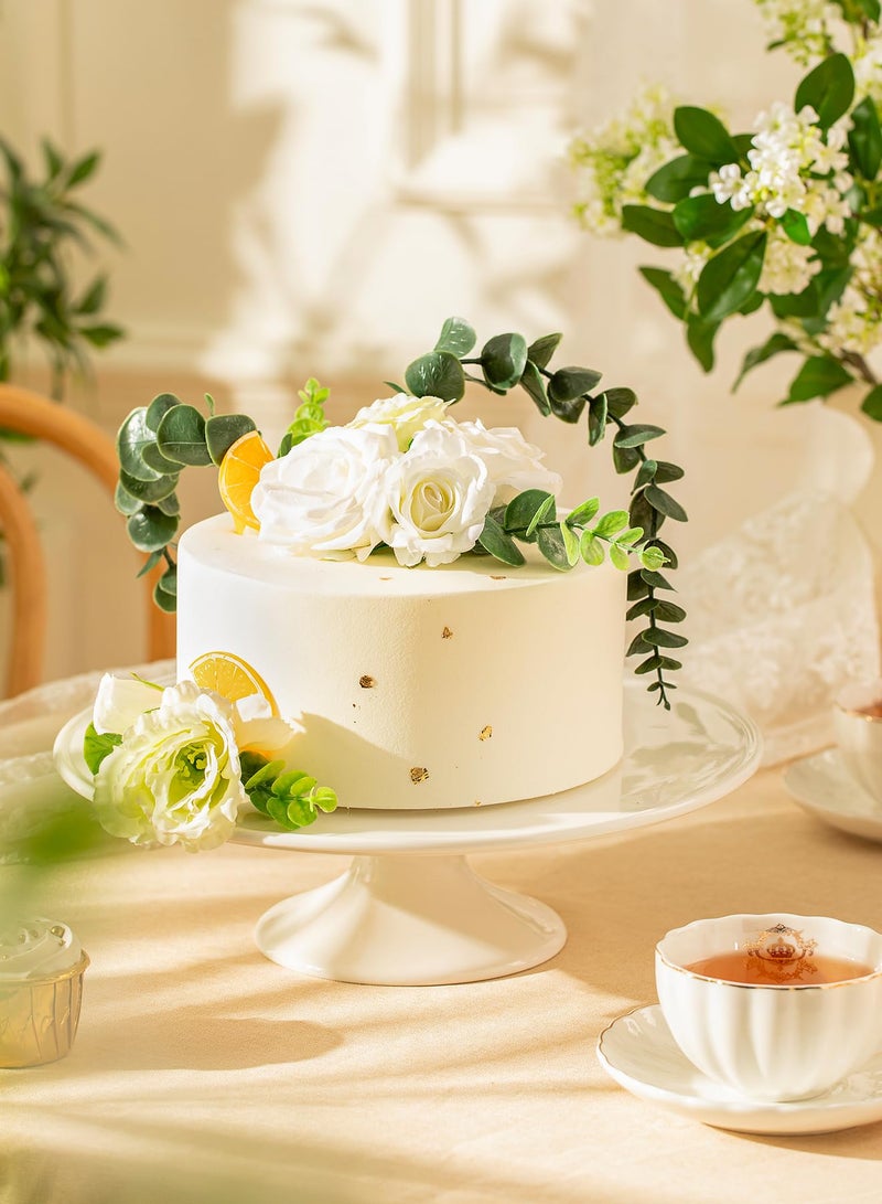 Sweese Porcelain Cake Stand 12-Inch, Round Dessert Display, Elegant White Cupcake Holder for Celebrations, Weddings, Parties â€“ Versatile Serving Platter Premium - Image 5